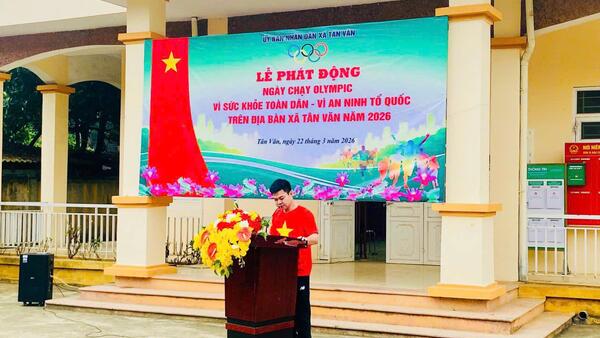 XÃ TÂN VĂN SÔI NỔI NGÀY CHẠY OLYMPIC VÌ SỨC KHỎE TOÀN DÂN - VÌ AN NINH TỔ QUỐC NĂM 2026