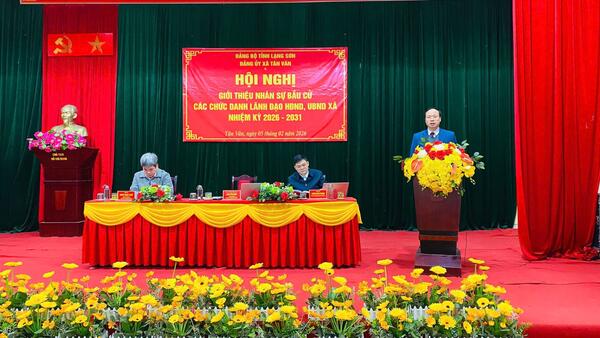 ĐẢNG ỦY XÃ TÂN VĂN TỔ CHỨC HỘI NGHỊ CÁN BỘ CHỦ CHỐT GIỚI THIỆU NHÂN SỰ BẦU CỬ CÁC CHỨC DANH LÃNH ĐẠO HĐND, UBND XÃ NHIỆM KỲ 2026-2031